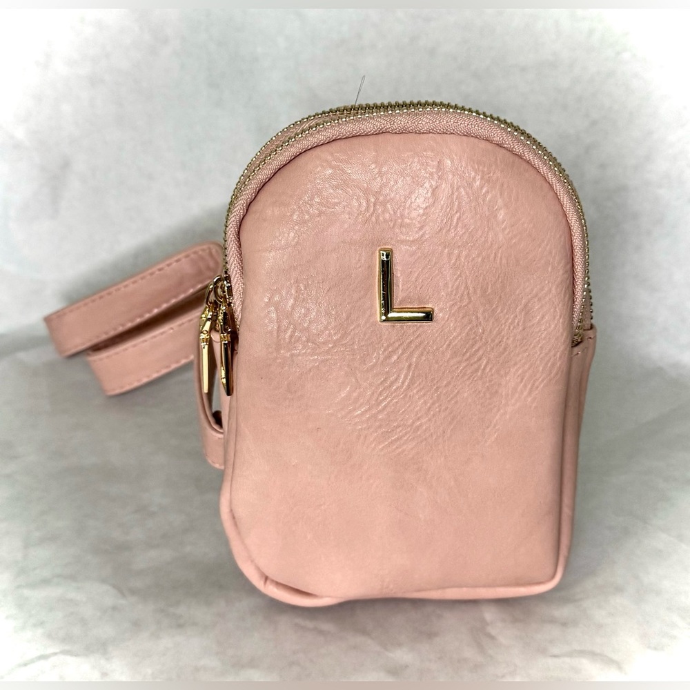 Pink Leather Crossbody Bag